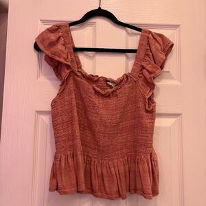 Pink cropped tank top